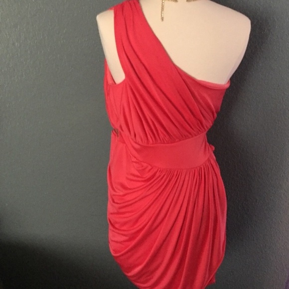 Vintage Bebe Goddess Dress RARE - Coral + Gold Sequin, Small, 2B Bebe - Picture 7 of 11